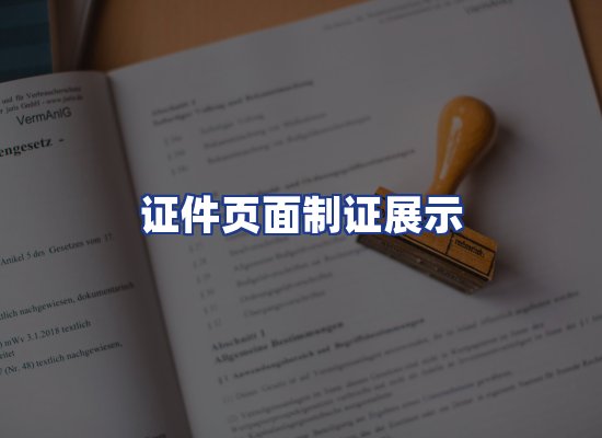 证件页面制证展示